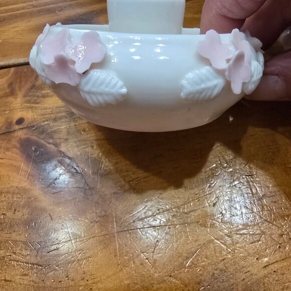 2 Vintage Norcrest Porcelain Floral Candle Holders Pair Original Beautiful - Picture 5 of 8